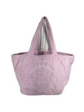 Versace Shoulder Bag Medusa Logo Big Cotton Pink